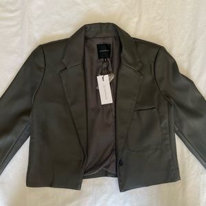 NWT Dynamite Cropped Leather Blazer